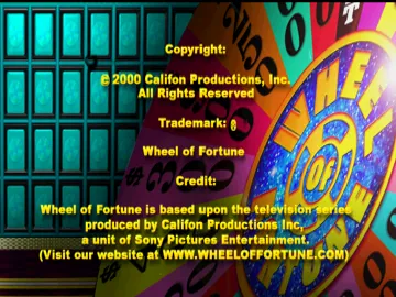 Wheel of Fortune - 2nd Edition (US) screen shot title